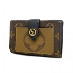 Louis Vuitton Wallet Monogram Reverse Portefeuille Juliet M69432 Brown Ladies