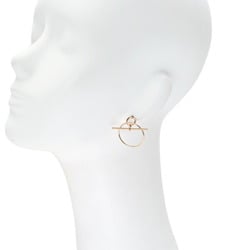 Hermes Loop PM K18PG Pink Gold Earrings