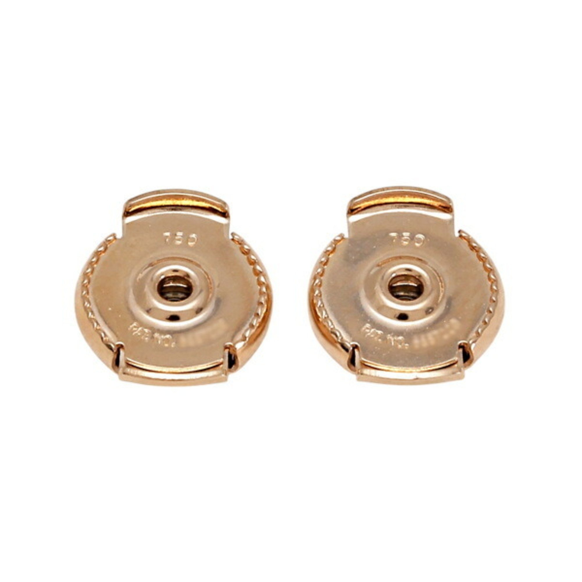 Hermes Loop PM K18PG Pink Gold Earrings