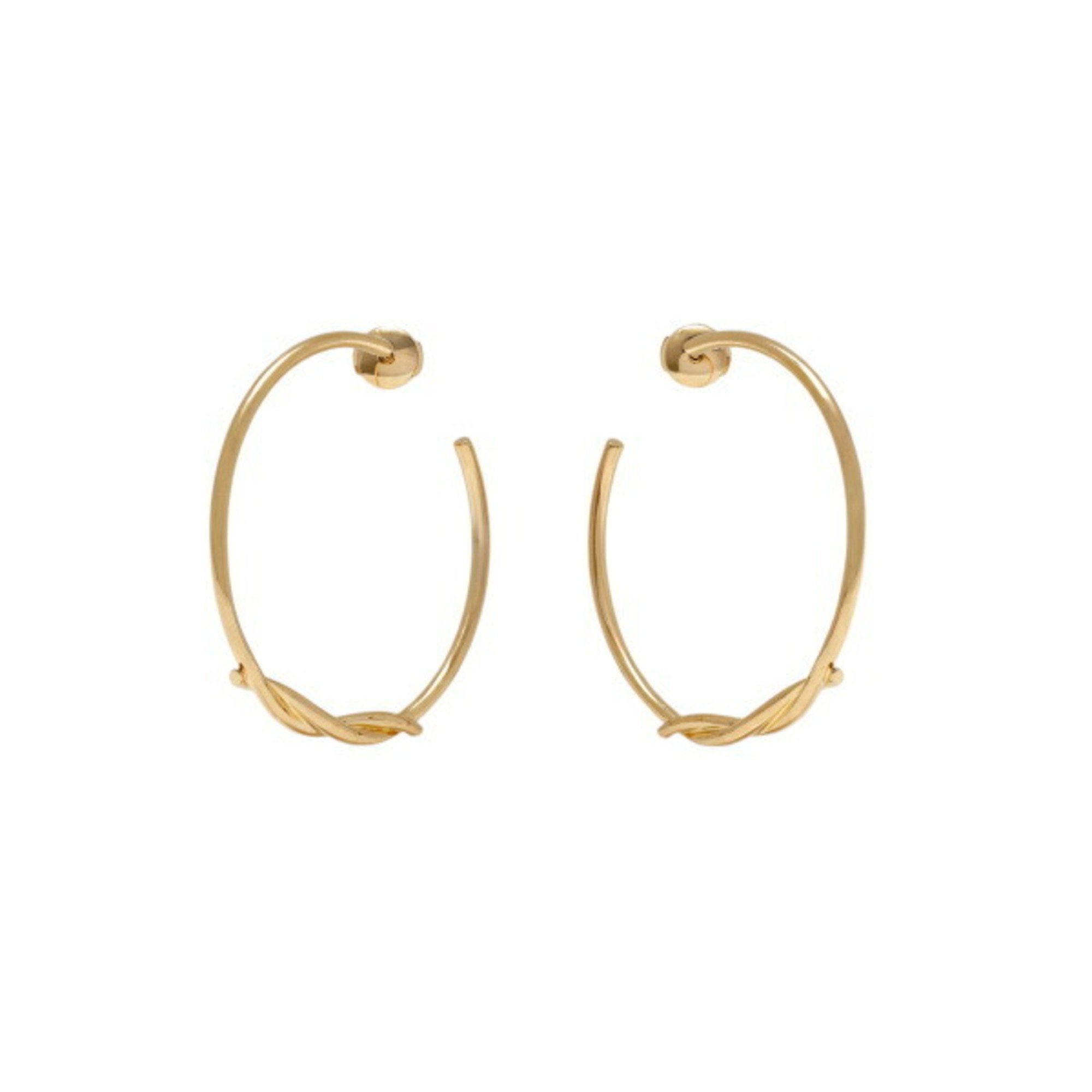 Cartier Entrelacé K18YG Yellow Gold Earrings