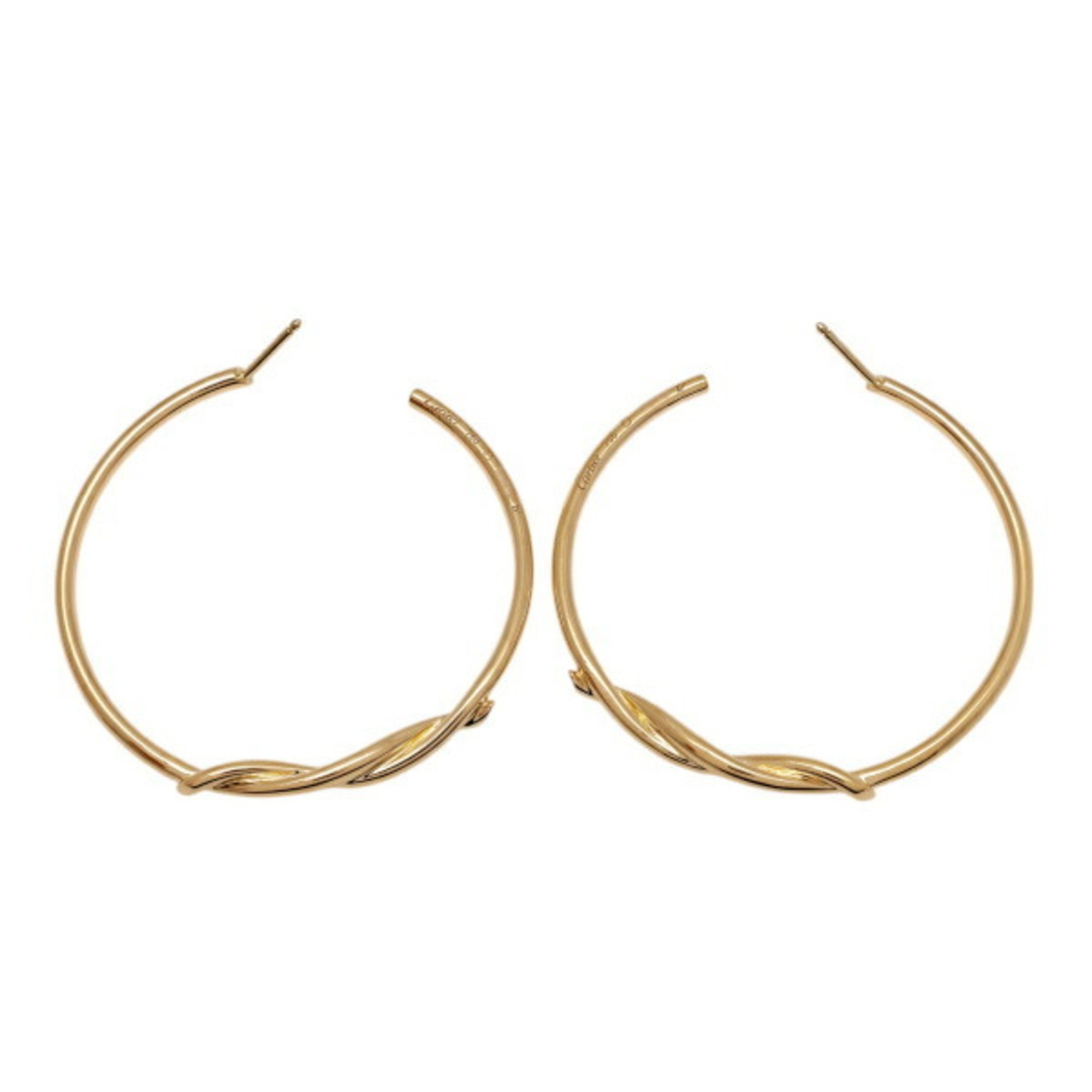 Cartier Entrelacé K18YG Yellow Gold Earrings