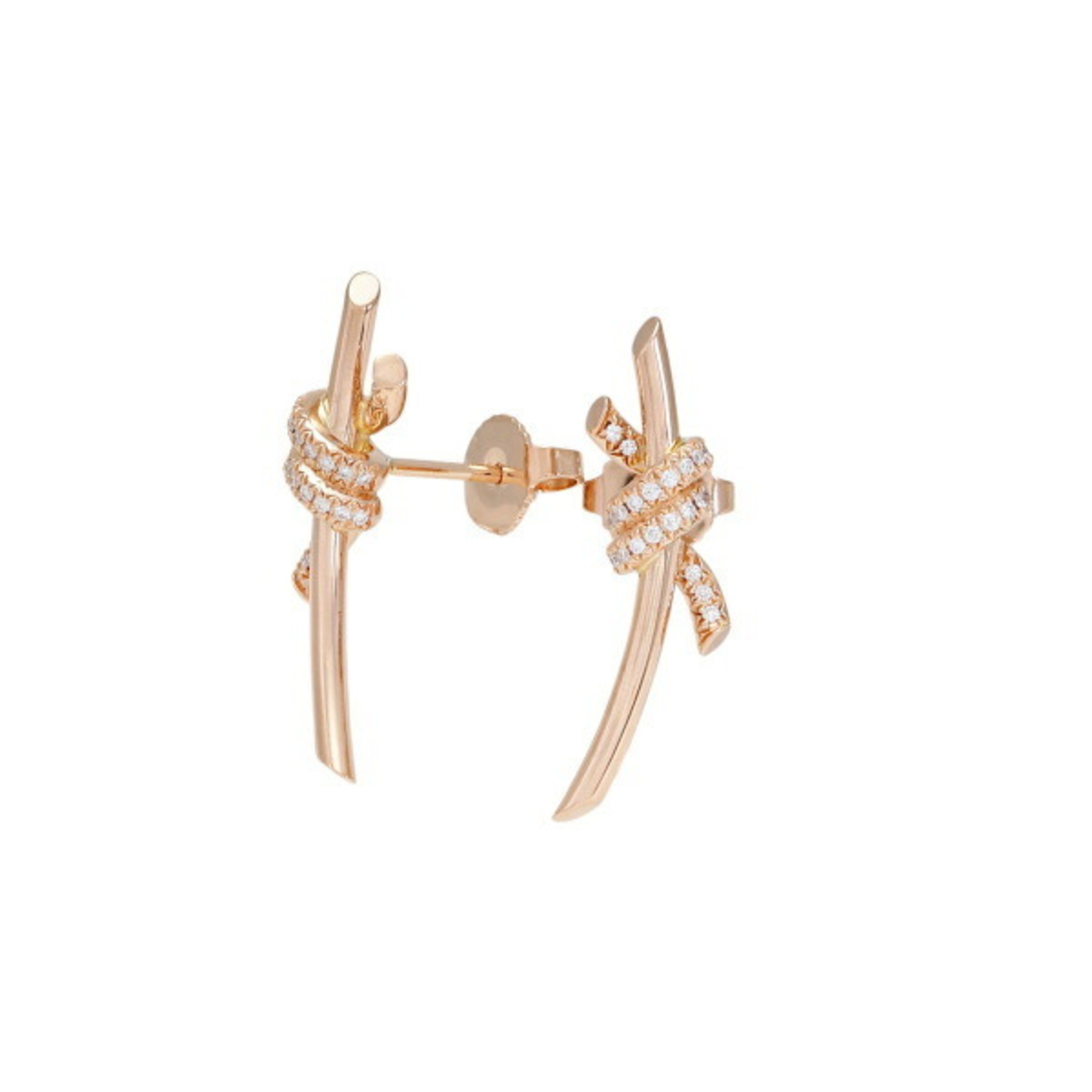 Tiffany Knot 18k Rose Gold Earrings