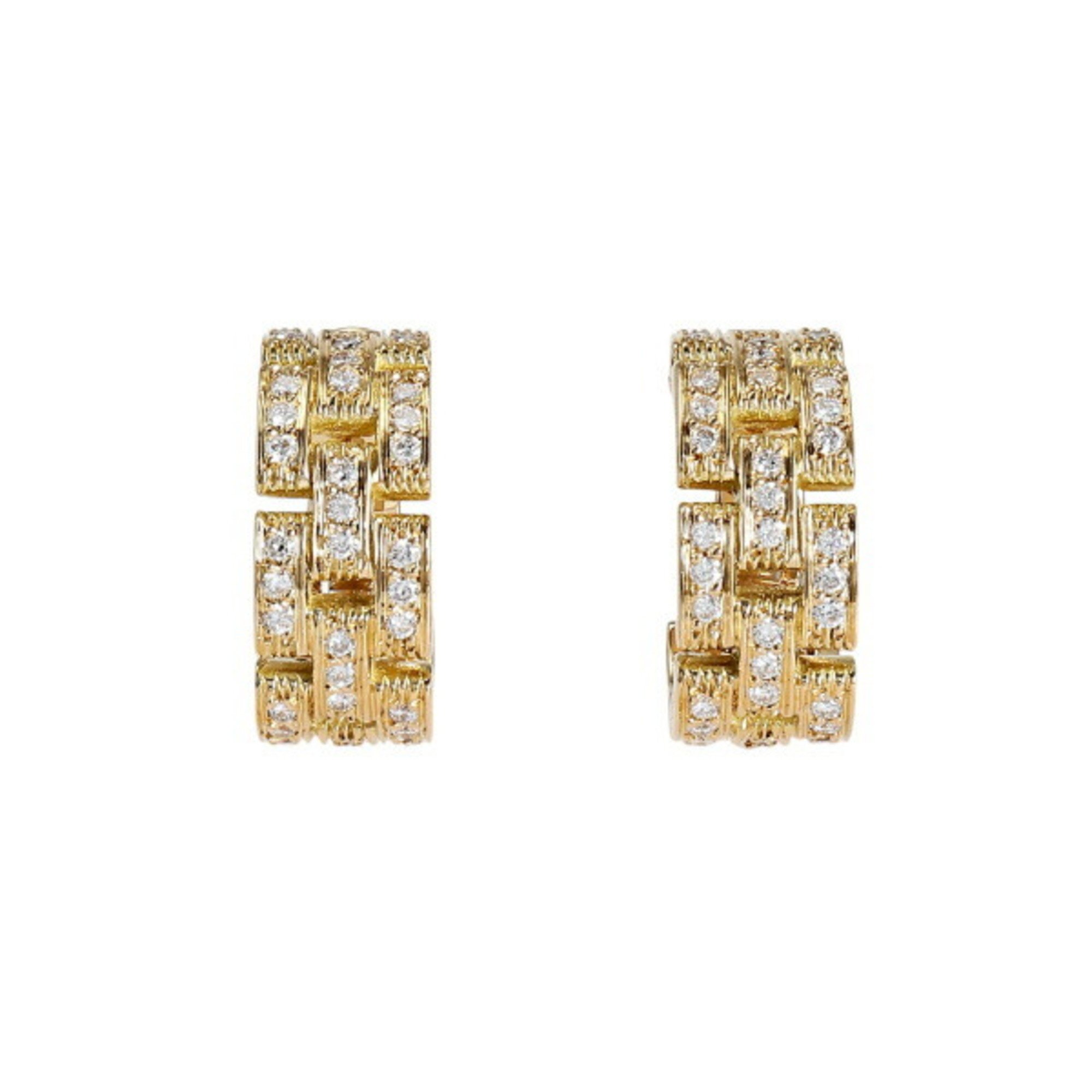 Cartier Maillon Panthere K18YG Yellow Gold Earrings