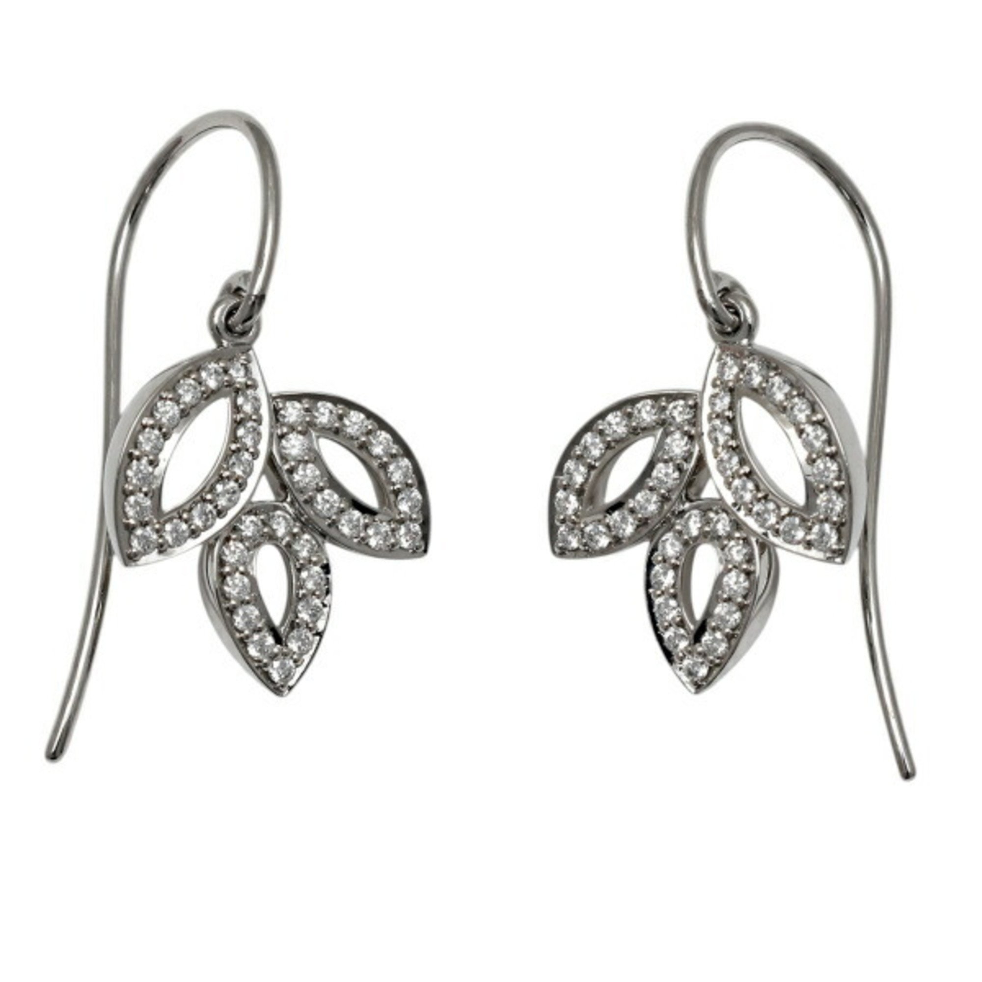 Harry Winston Lily Cluster Wire Earrings PT950