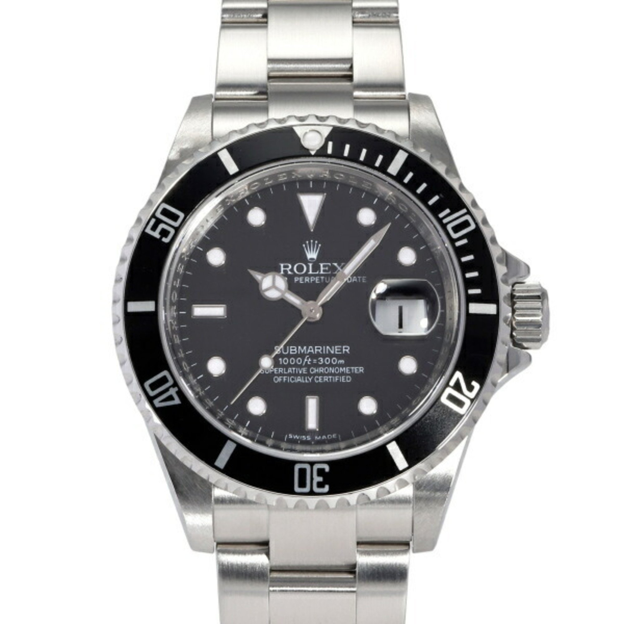 Rolex Submariner Date 16610 Black Dial Men's Watch