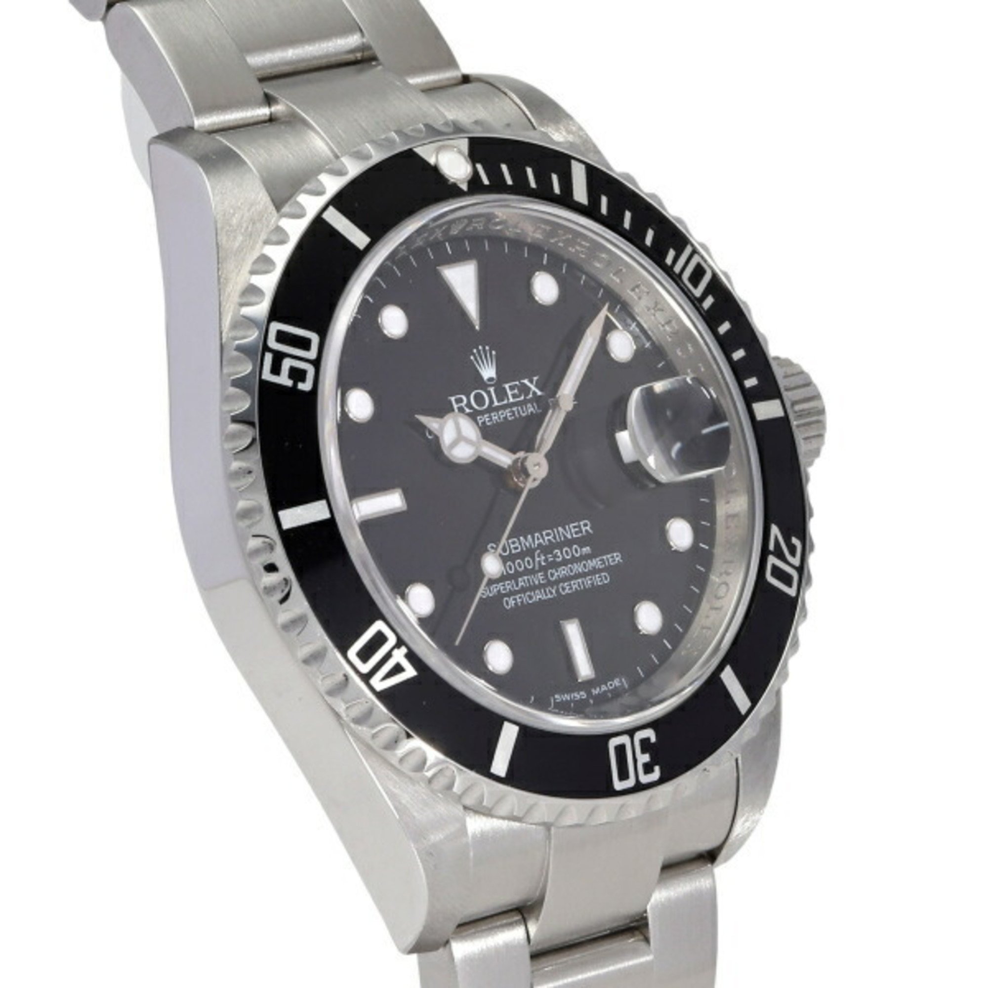 Rolex Submariner Date 16610 Black Dial Men's Watch