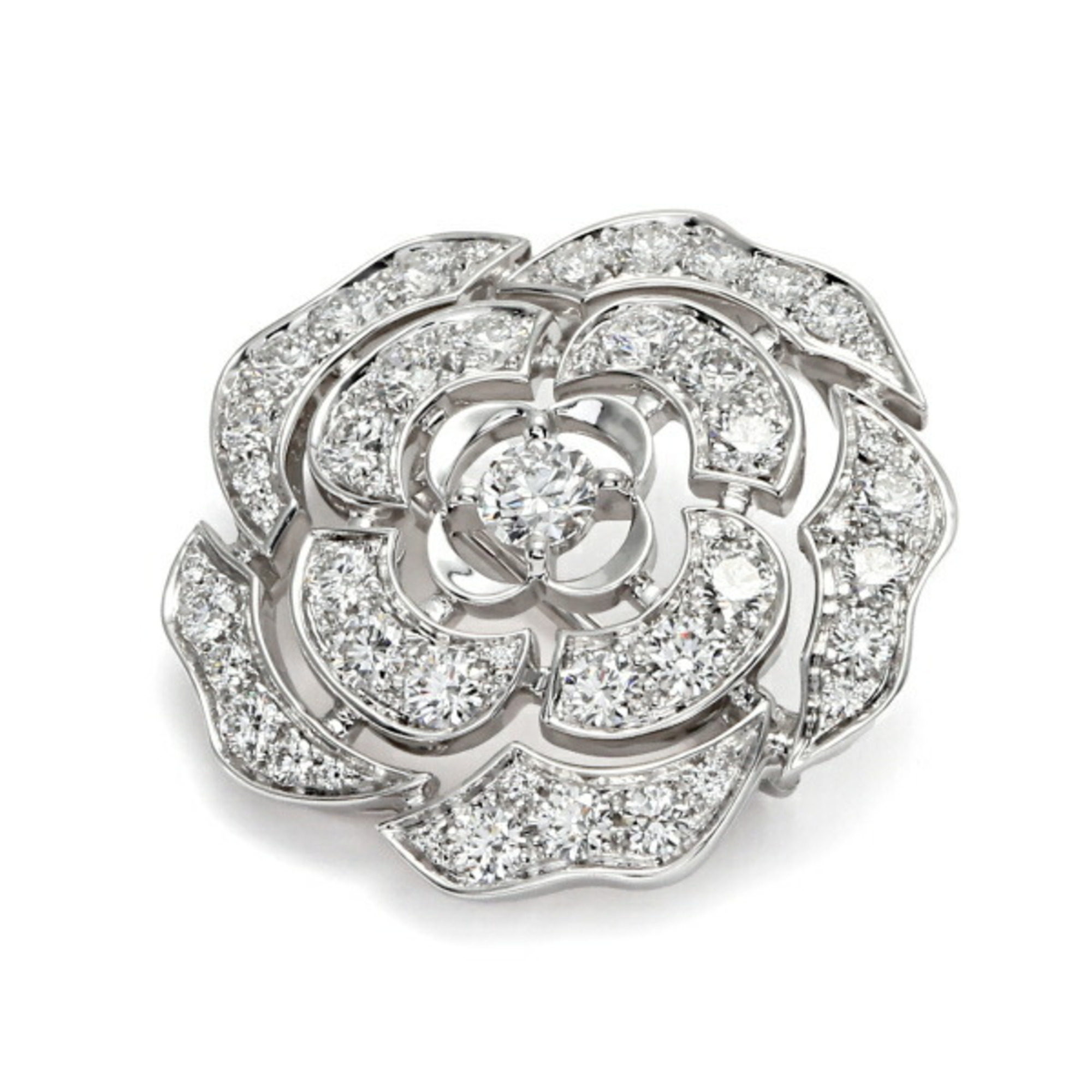 Chanel Camellia K18WG White Gold Brooch