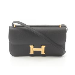 Hermes HERMES Constance Elan Shoulder Bag Epsom Leather Women's Black