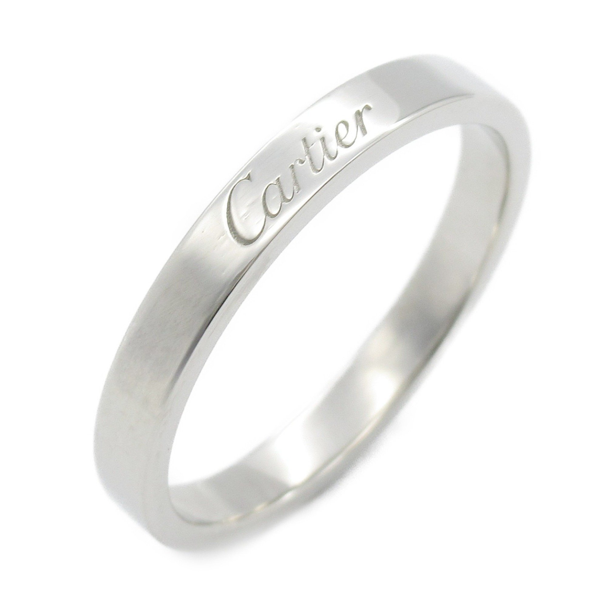 CARTIER C de Cartier Wedding Ring Rings Pt950 Platinum Men's Women's Silver