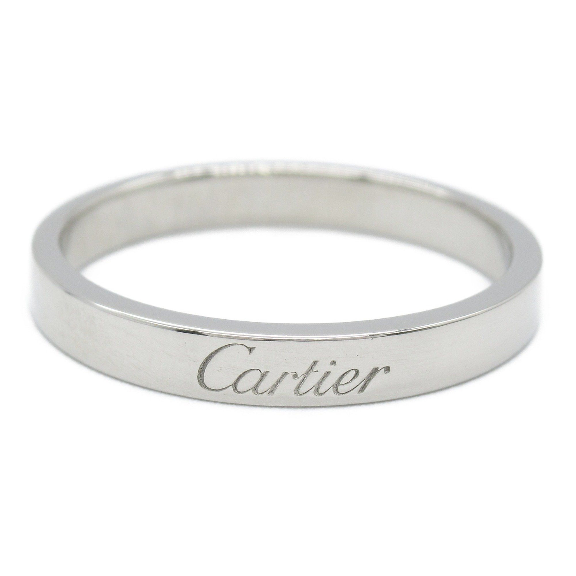 CARTIER C de Cartier Wedding Ring Rings Pt950 Platinum Men's Women's Silver