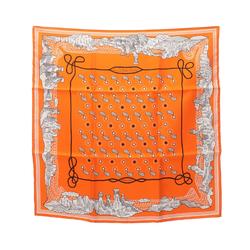 Hermes HERMES Carré 55 Les Canyon sEtoiles Scarf Silk Women's Orange Multicolor