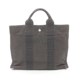 Hermes HERMES Air Line PM Tote Bag Nylon Canvas Women's Grey