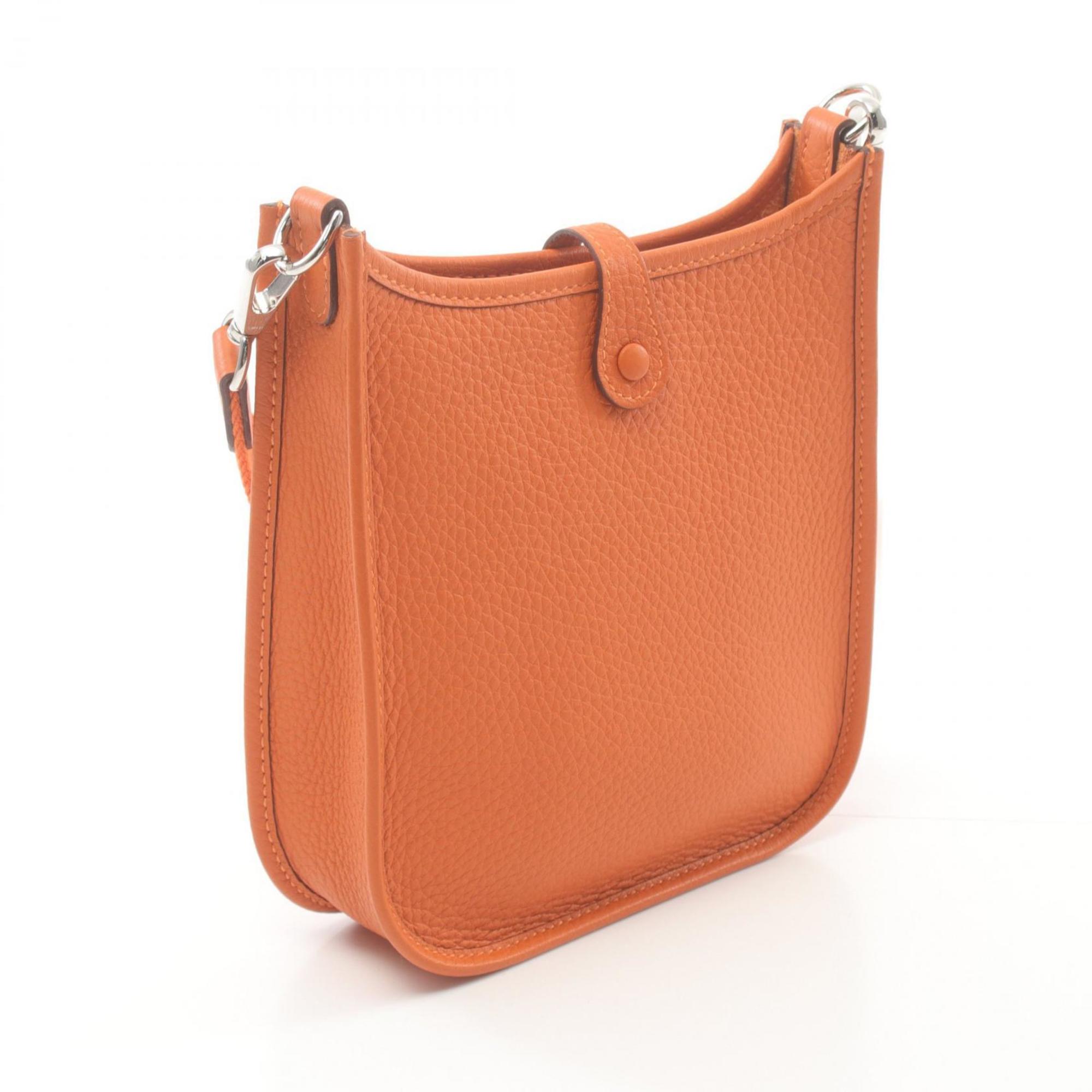 Hermes HERMES Evelyn TPM Shoulder Bag Taurillon Clemence Women's Orange