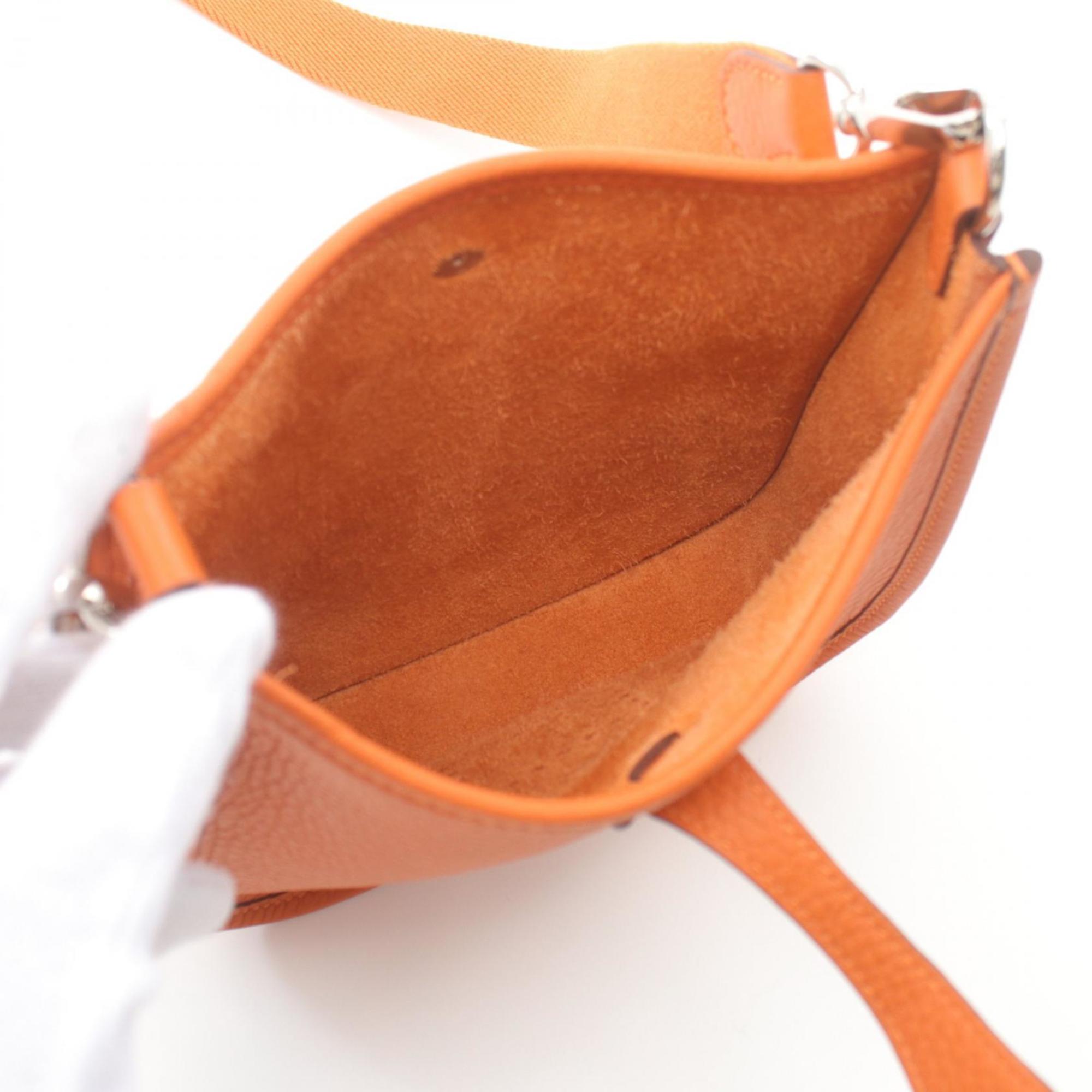 Hermes HERMES Evelyn TPM Shoulder Bag Taurillon Clemence Women's Orange