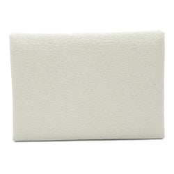 Hermes HERMES Calvi Duo Clé Business Card Holder/Card Case Leather Chevre Mysore Women's White