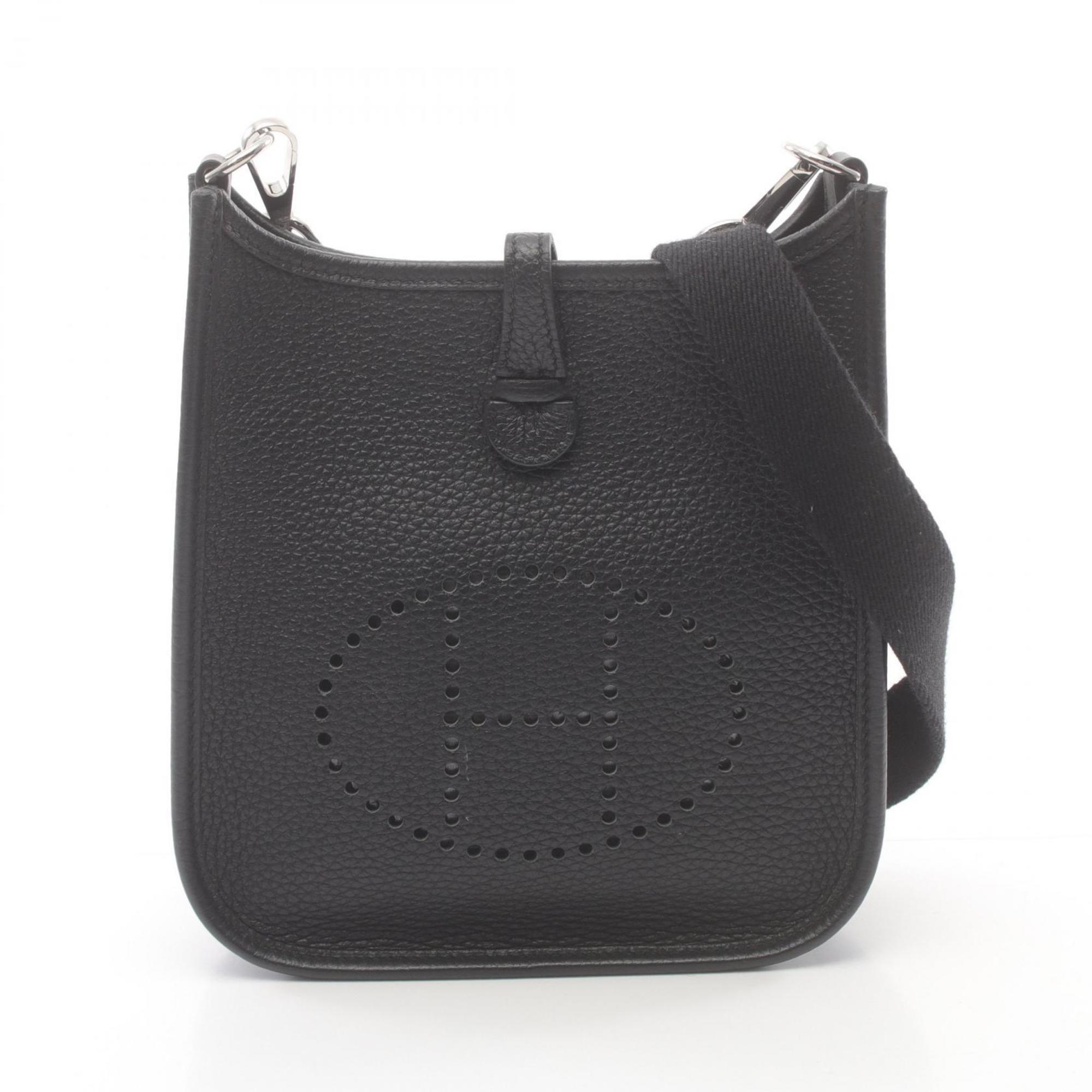 Hermes HERMES Evelyn TPM Amazon Shoulder Bag Taurillon Clemence Women's Black