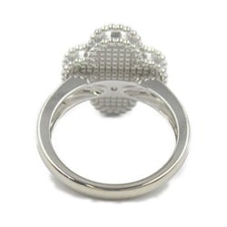 Van Cleef & Arpels Alhambra Ring, K18WG (White Gold), Diamond, Mother of Pearl, Women's, Clear, White, VCARF48951