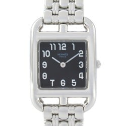 Hermes Cape Cod Watch Stainless Steel Ladies Black CC1.210