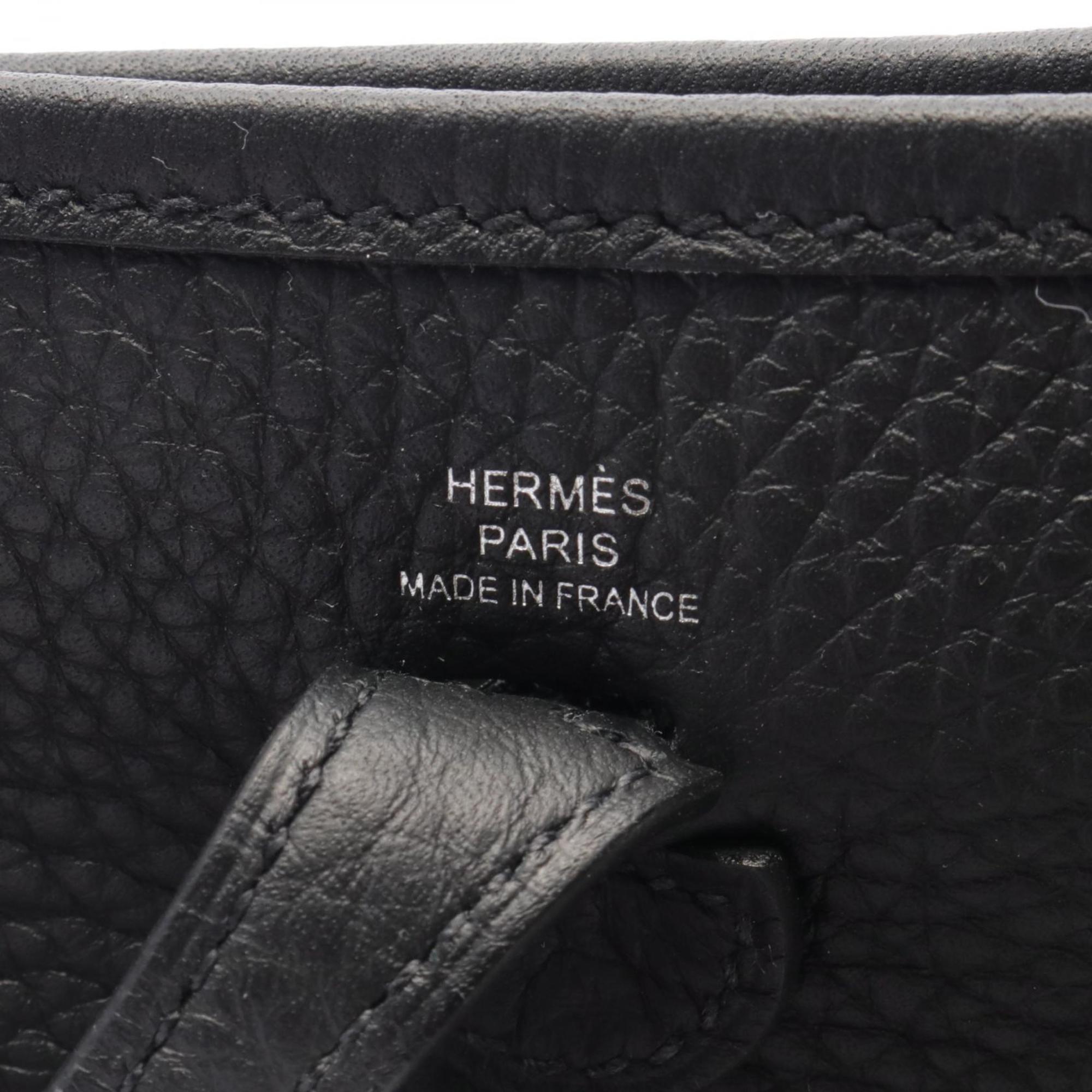 Hermes HERMES Evelyn TPM Shoulder Bag Taurillon Clemence Women's Black