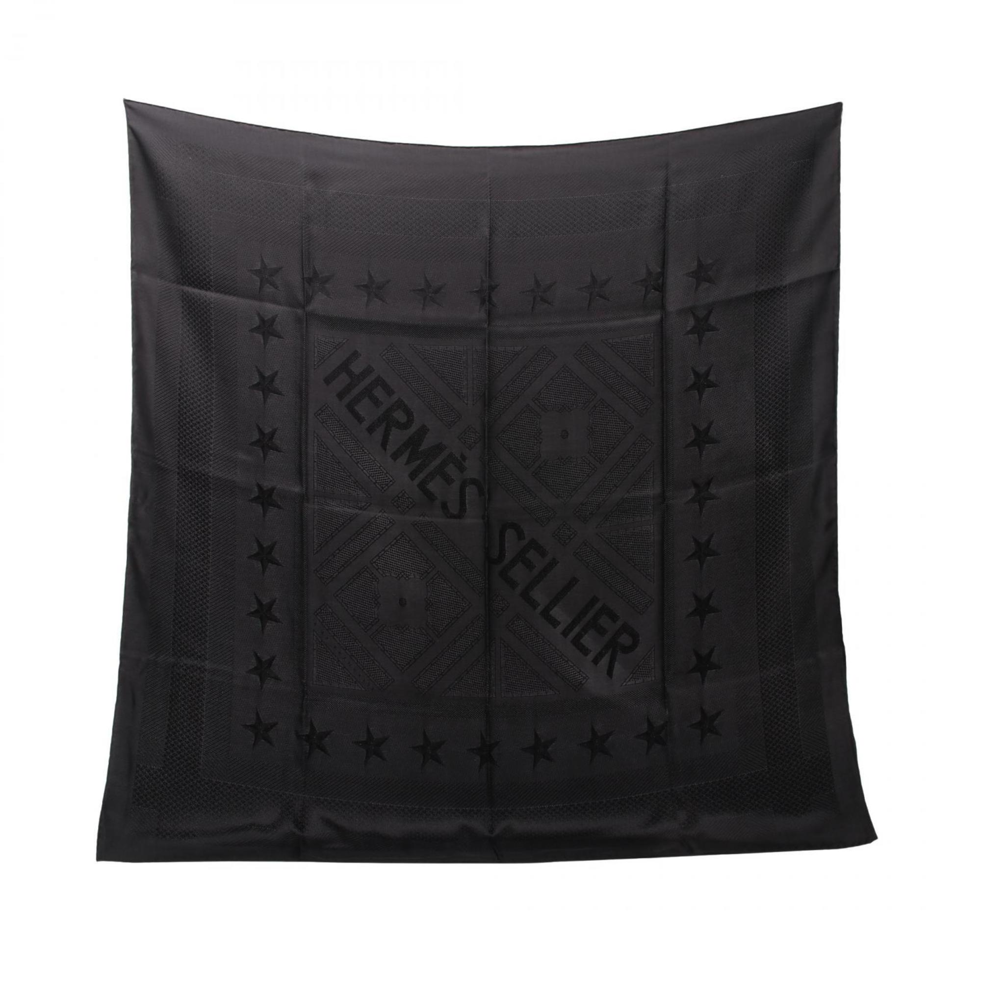 Hermes HERMES Carre 90 Serie Jacquard Scarf Silk Women's Black