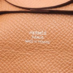 Hermes HERMES Bastia Wallet/Coin Case Wallet Epsom Leather Women's Brown