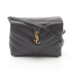 Saint Laurent SAINT LAURENT LOULOU TOY Shoulder Bag Leather Women's Black 678401DV7071000