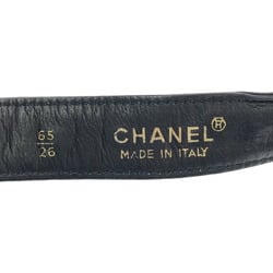 CHANEL Belt Black Chain Clothing Leather Women's