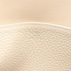 Hermes HERMES Arzan Handbag Bag Taurillon Clemence Women's Ivory