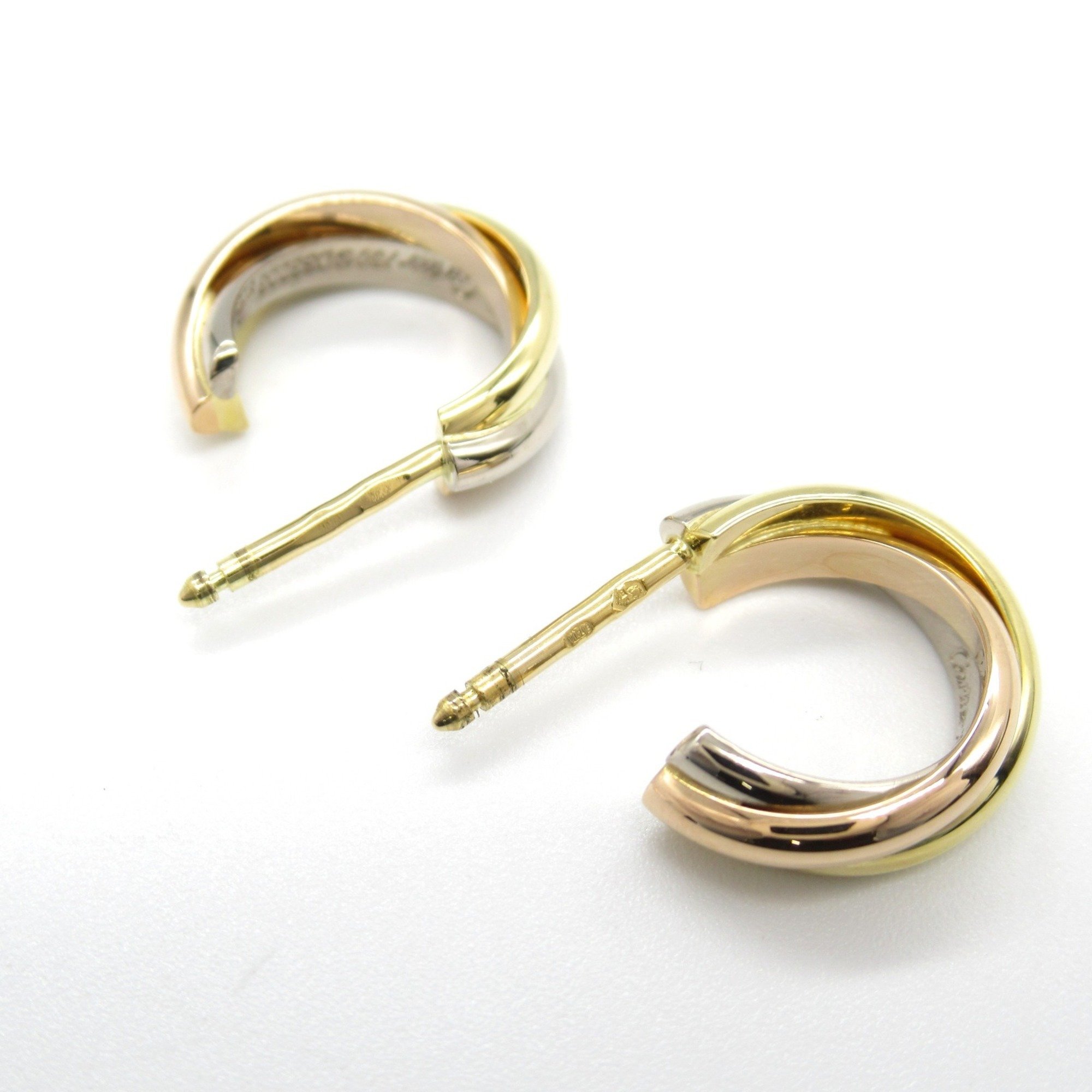 Cartier Trinity Earrings, K18 (yellow gold), K18WG (white (pink ladies, gold, B8017100