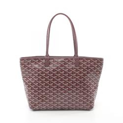 Goyard Artois PM Tote Bag, Coated Canvas, Leather, Women's, Bordeaux, Multicolor