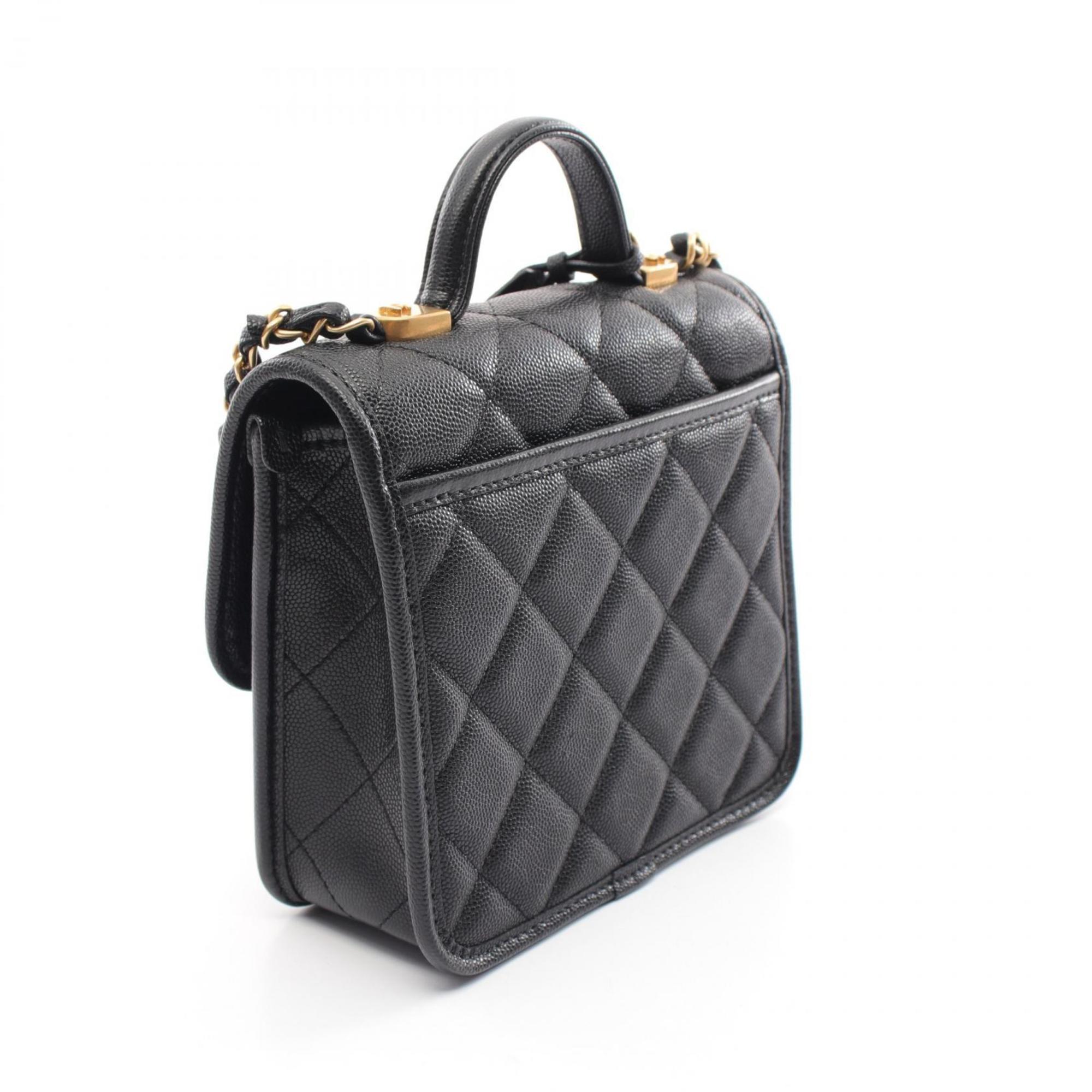 CHANEL Small Matelasse Shoulder Bag Caviar Skin (Grained Calf) Women's Black AS3652