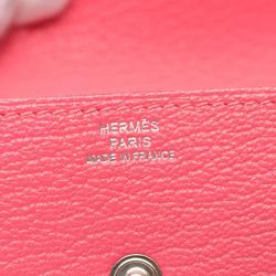 Hermes HERMES Levan Quatre Wallet/Coin Case Wallet Chevre Mysore Women's Pink