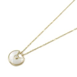 Cartier Amulet Extra Small Mother of Pearl Necklace K18 (Yellow Gold) Diamond Ladies Clear White B3047100