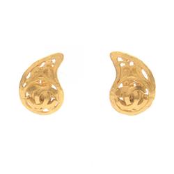 CHANEL Coco Mark Earrings GP (Gold Plated) Women's Gold 95 A