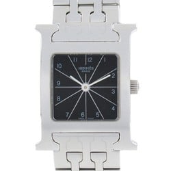 Hermes HERMES H Watch Wristwatch Stainless Steel Ladies Black HH1.210