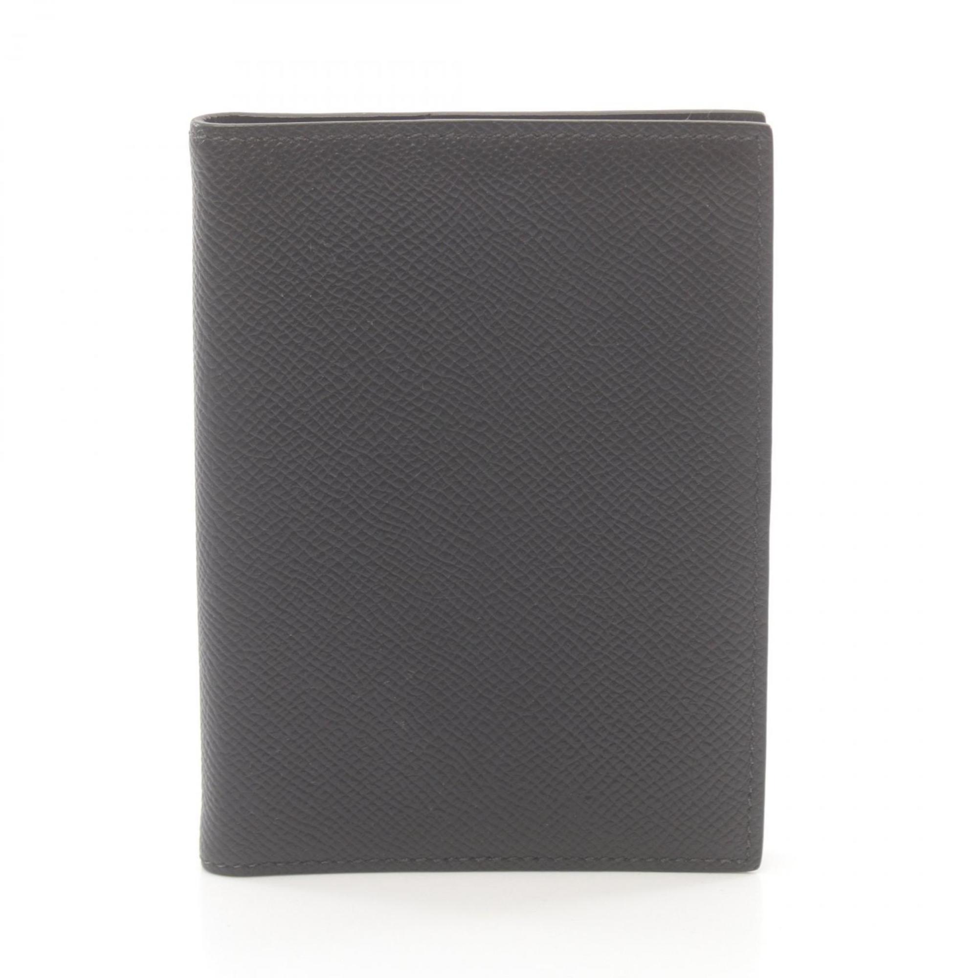 Hermes Agenda PM Notebook Cover, Epsom Leather, Men's, Women's, Black