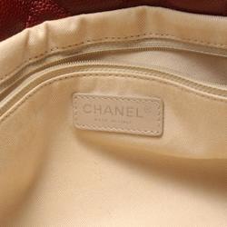 CHANEL Shoulder Bag Leather Grained Calfskin Women's Red