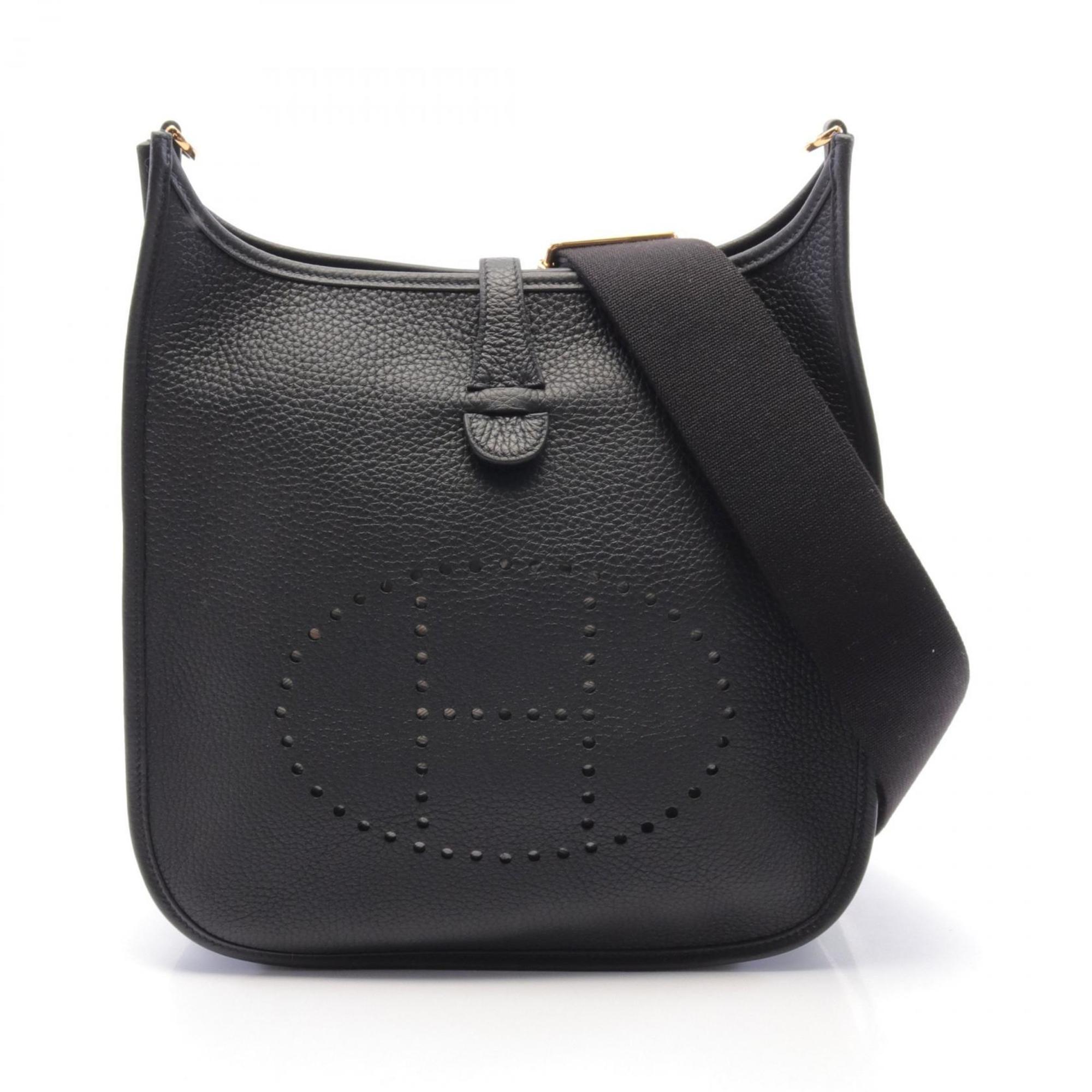 Hermes HERMES Evelyn 3 Trois PM Shoulder Bag Taurillon Clemence Women's Black 056277CC