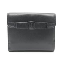 Salvatore Ferragamo Bi-fold Wallet Leather Women's Black