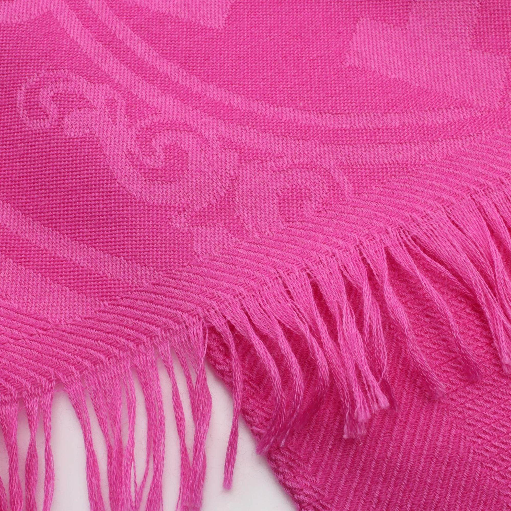 Hermes New Libris Scarf/Scarf Stole Silk Cashmere Women's Pink