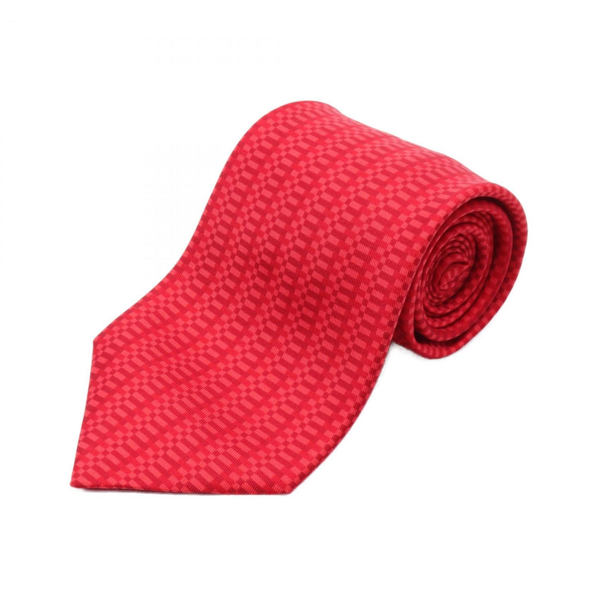 Hermes HERMES Necktie Clothing Silk Men's Red