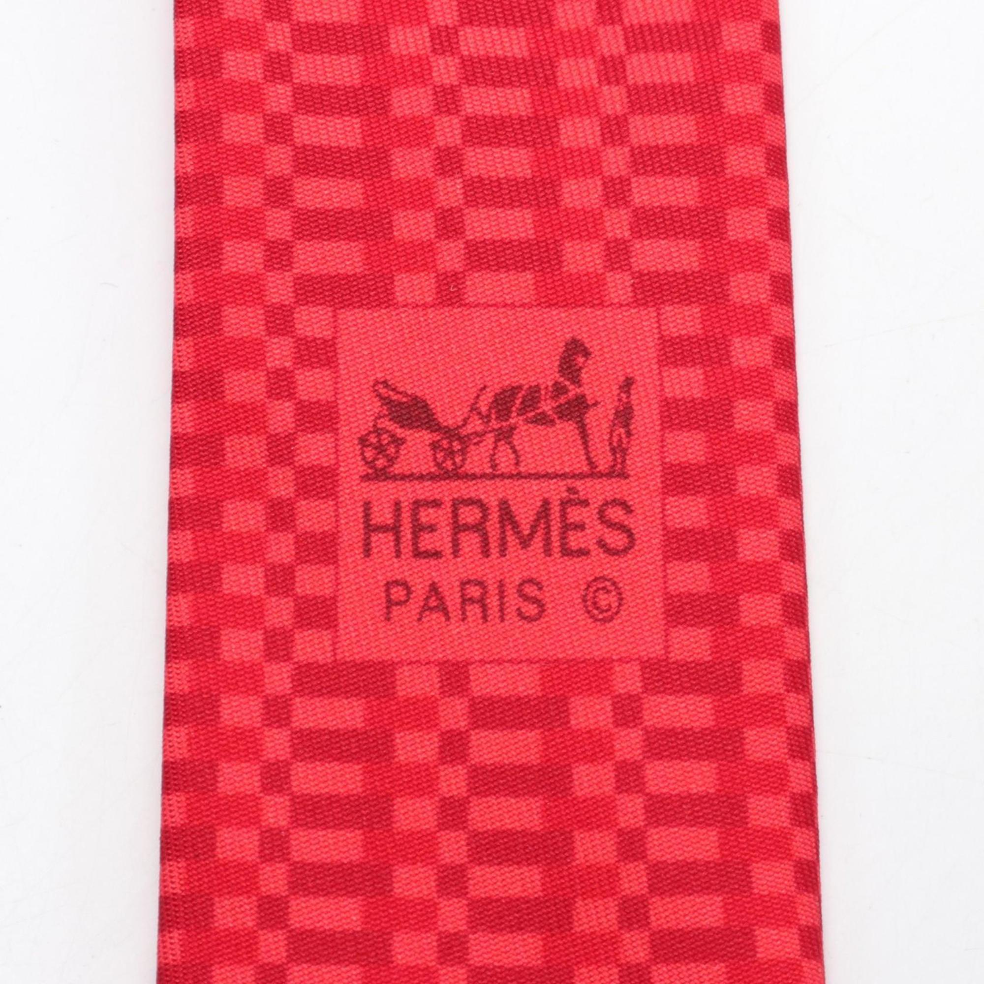 Hermes HERMES Necktie Clothing Silk Men's Red