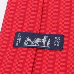 Hermes HERMES Necktie Clothing Silk Men's Red