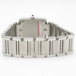 CARTIER Tank Francaise SM Watch Stainless Steel Ladies Pink Shell W51028Q3