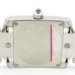 CARTIER Tank Francaise SM Watch Stainless Steel Ladies Pink Shell W51028Q3