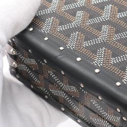 GOYARD Menodiaire Trunk Shoulder Bag Coated Canvas Leather Women's Black Brown White