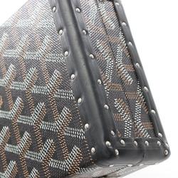 GOYARD Menodiaire Trunk Shoulder Bag Coated Canvas Leather Women's Black Brown White