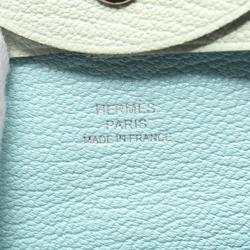 Hermes HERMES Bastia Verso Vert Fizz Wallet/Coin Case Wallet Chevre Women's Green