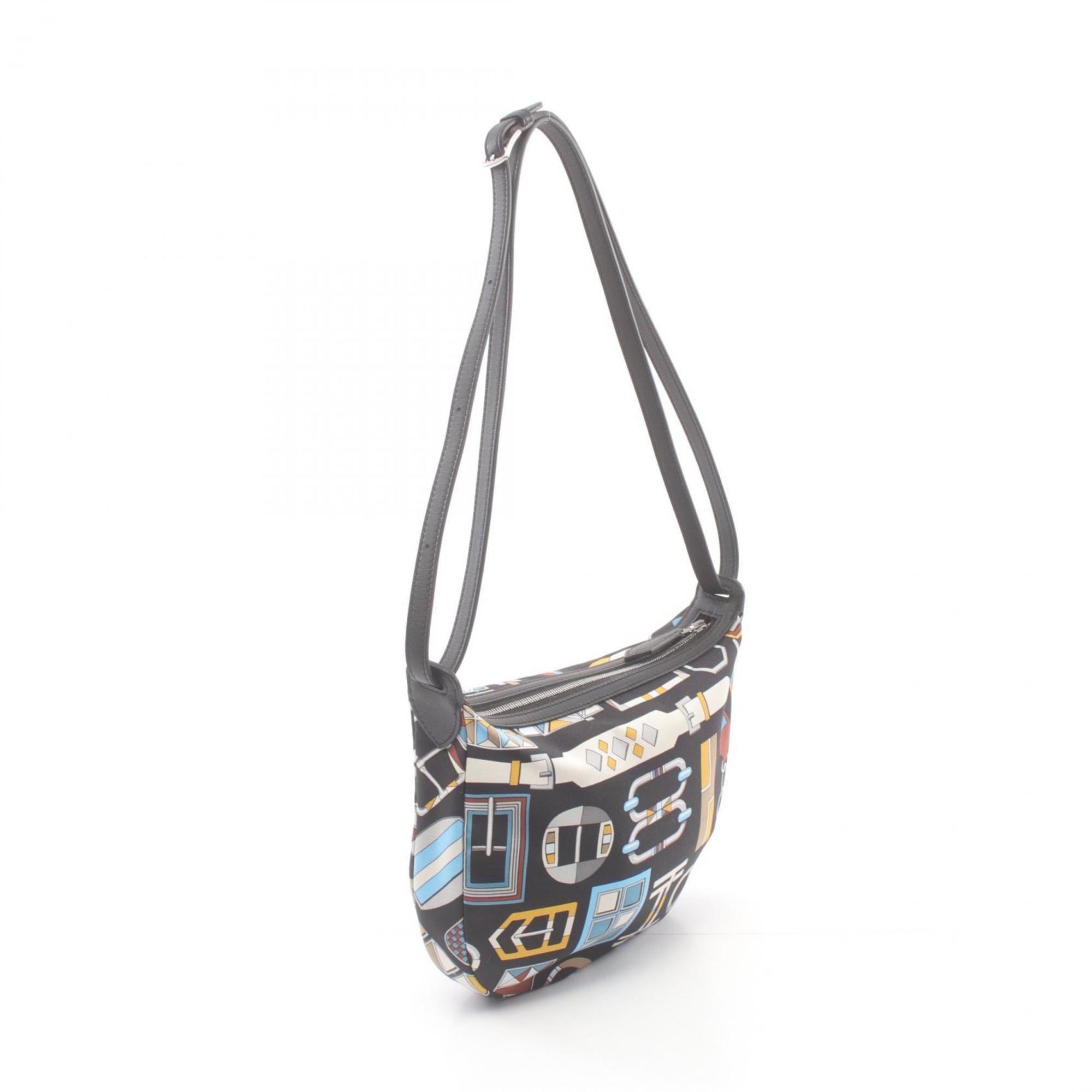 Hermes HERMES Sursoie To-Go Shoulder Bag Silk Swift Women's Black Multicolor H085196CK