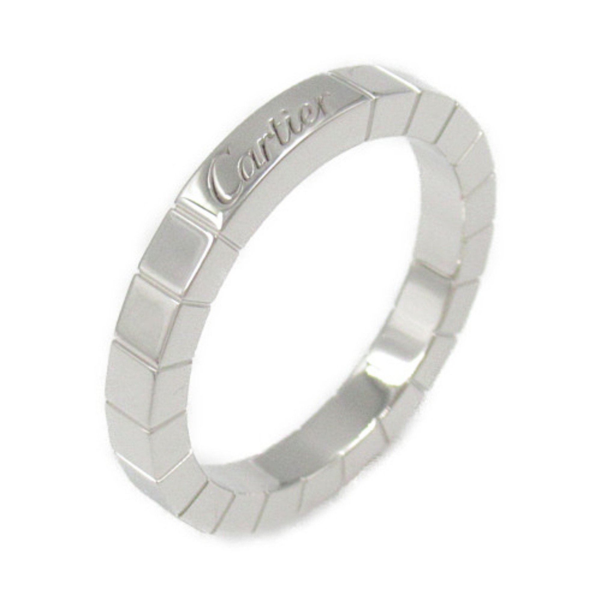 Cartier Lanier Ring, K18WG (White Gold), Men's, Women's, Silver, B4045056